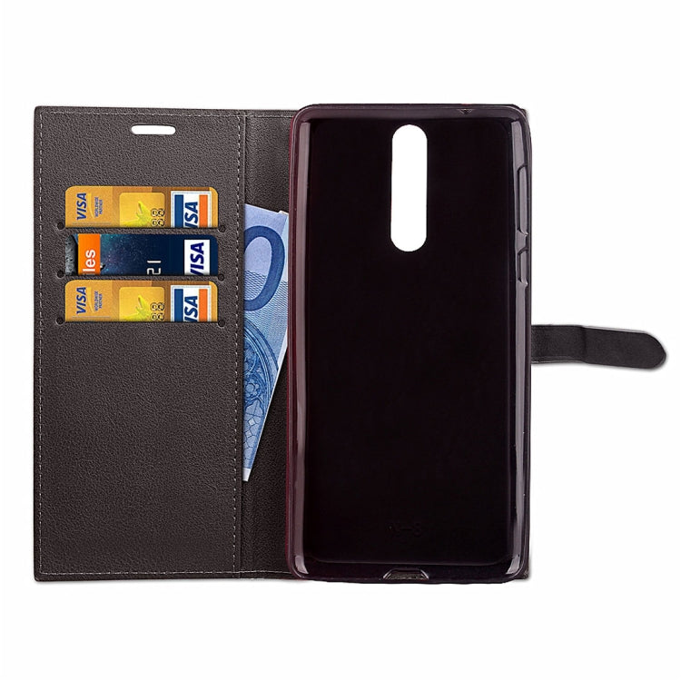 For Nokia 8 Business Style Leather Case with Holder & Card Slots & Wallet