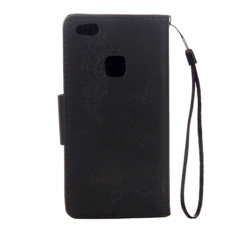 For Huawei  P10 Lite Butterflies Embossing Horizontal Flip Leather Case with Holder & Card Slots & Wallet & Lanyard