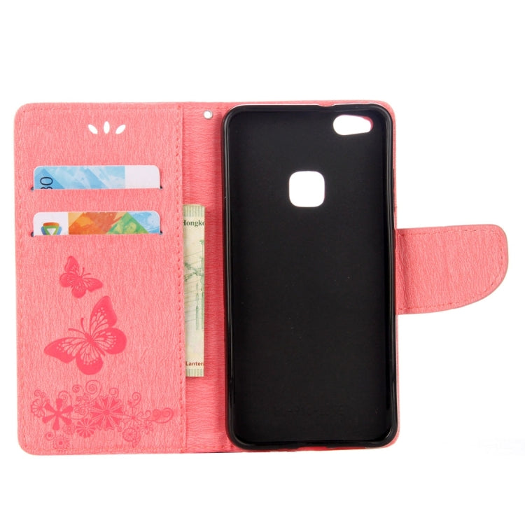 For Huawei  P10 Lite Butterflies Embossing Horizontal Flip Leather Case with Holder & Card Slots & Wallet & Lanyard