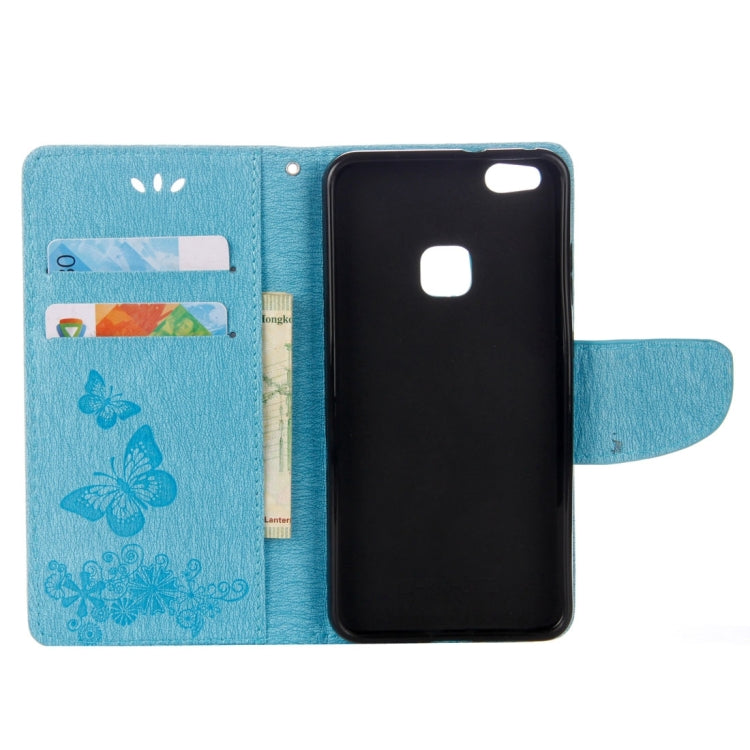 For Huawei  P10 Lite Butterflies Embossing Horizontal Flip Leather Case with Holder & Card Slots & Wallet & Lanyard