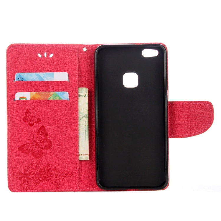 For Huawei  P10 Lite Butterflies Embossing Horizontal Flip Leather Case with Holder & Card Slots & Wallet & Lanyard