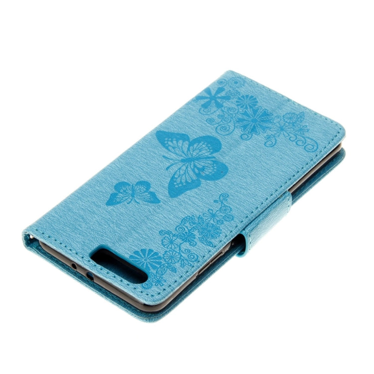 For Huawei  P10 Plus Butterflies Embossing Horizontal Flip Leather Case with Holder & Card Slots & Wallet & Lanyard