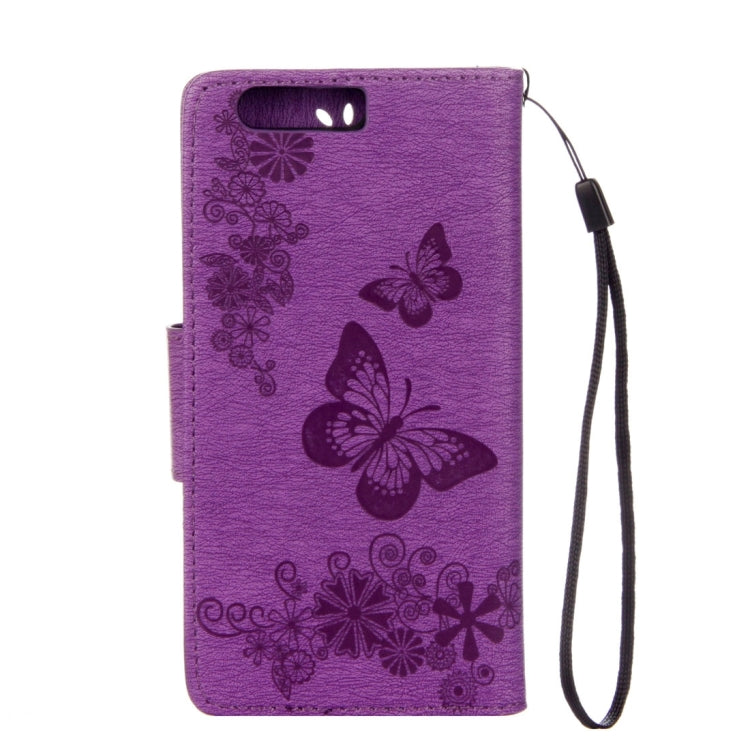 For Huawei  P10 Plus Butterflies Embossing Horizontal Flip Leather Case with Holder & Card Slots & Wallet & Lanyard