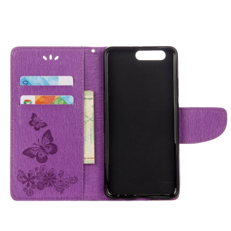 For Huawei  P10 Plus Butterflies Embossing Horizontal Flip Leather Case with Holder & Card Slots & Wallet & Lanyard