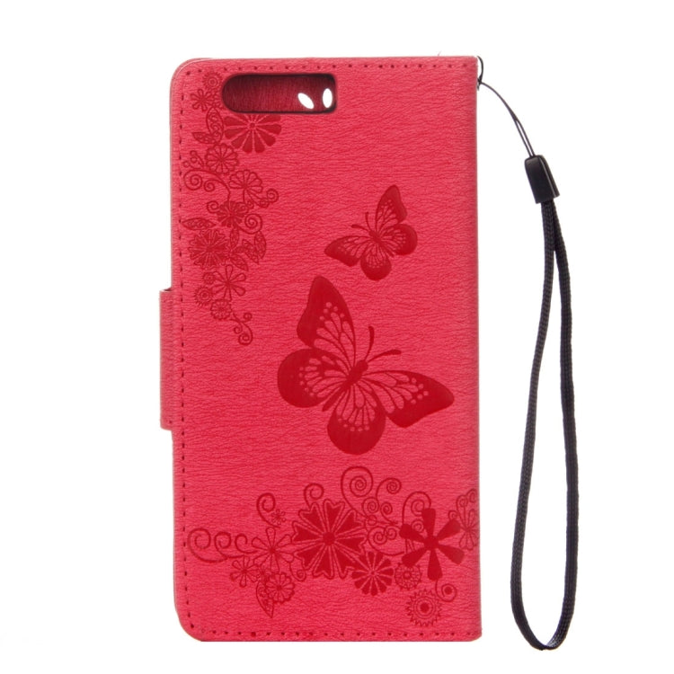 For Huawei  P10 Plus Butterflies Embossing Horizontal Flip Leather Case with Holder & Card Slots & Wallet & Lanyard