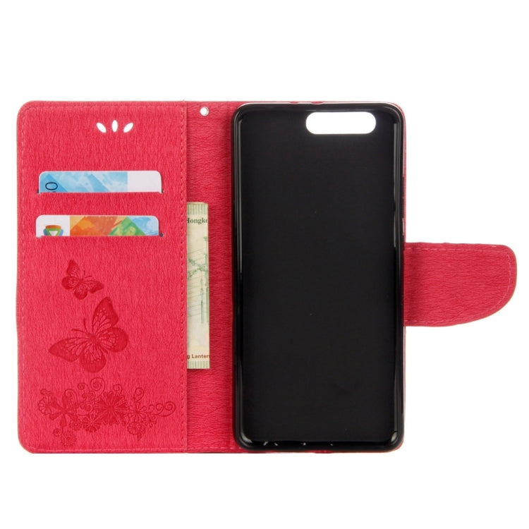 For Huawei  P10 Plus Butterflies Embossing Horizontal Flip Leather Case with Holder & Card Slots & Wallet & Lanyard
