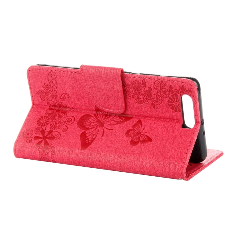 For Huawei  P10 Plus Butterflies Embossing Horizontal Flip Leather Case with Holder & Card Slots & Wallet & Lanyard
