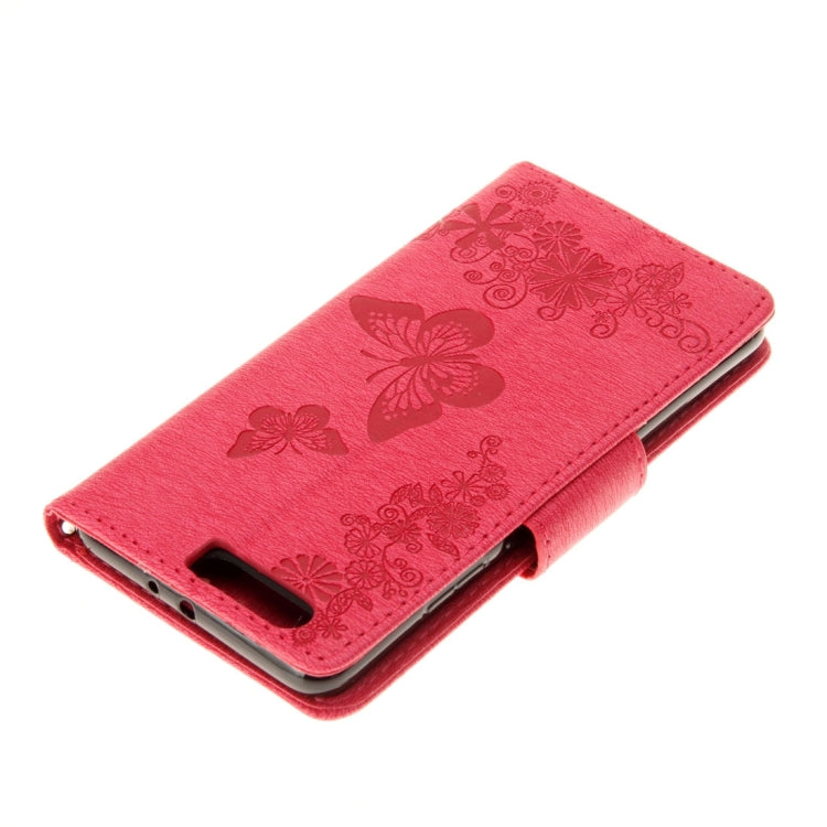 For Huawei  P10 Plus Butterflies Embossing Horizontal Flip Leather Case with Holder & Card Slots & Wallet & Lanyard