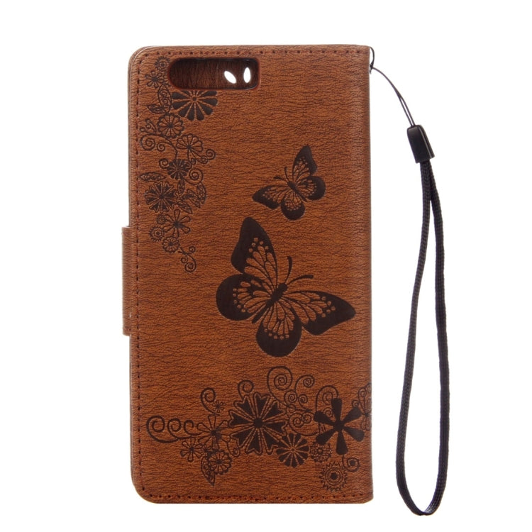 For Huawei  P10 Plus Butterflies Embossing Horizontal Flip Leather Case with Holder & Card Slots & Wallet & Lanyard