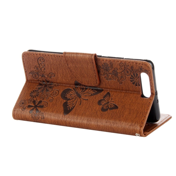 For Huawei  P10 Plus Butterflies Embossing Horizontal Flip Leather Case with Holder & Card Slots & Wallet & Lanyard