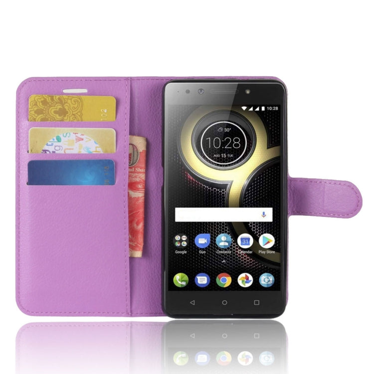 For Lenovo  K8 Litchi Texture PU +TPU Horizontal Flip Leather Case With Holder & Card Slots & Wallet