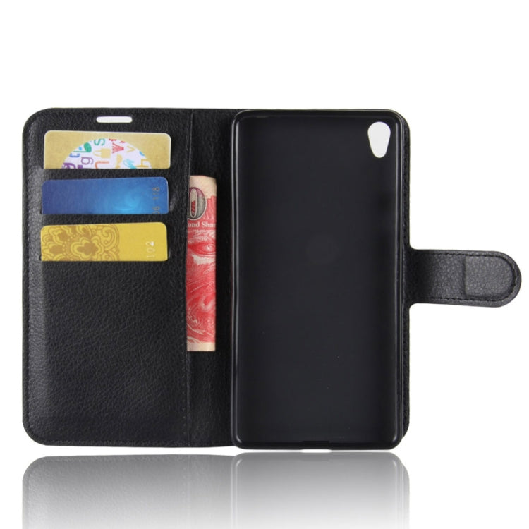For Sony Xperia XA1 Plus Litchi Texture PU +TPU Horizontal Flip Leather Case With Holder & Card Slots & Wallet