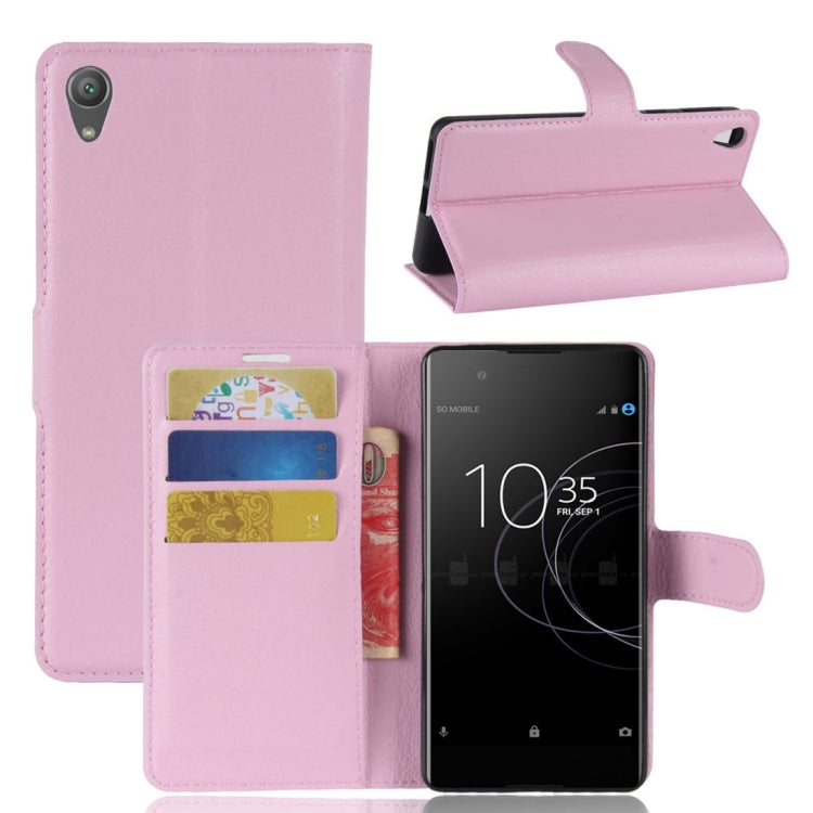 For Sony Xperia XA1 Plus Litchi Texture PU +TPU Horizontal Flip Leather Case With Holder & Card Slots & Wallet
