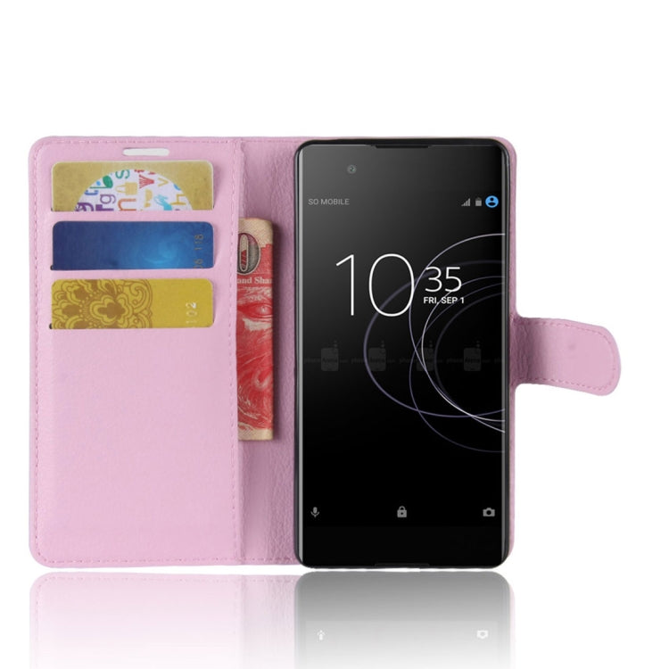 For Sony Xperia XA1 Plus Litchi Texture PU +TPU Horizontal Flip Leather Case With Holder & Card Slots & Wallet