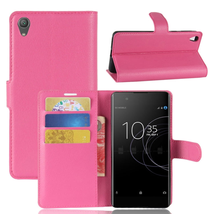 For Sony Xperia XA1 Plus Litchi Texture PU +TPU Horizontal Flip Leather Case With Holder & Card Slots & Wallet