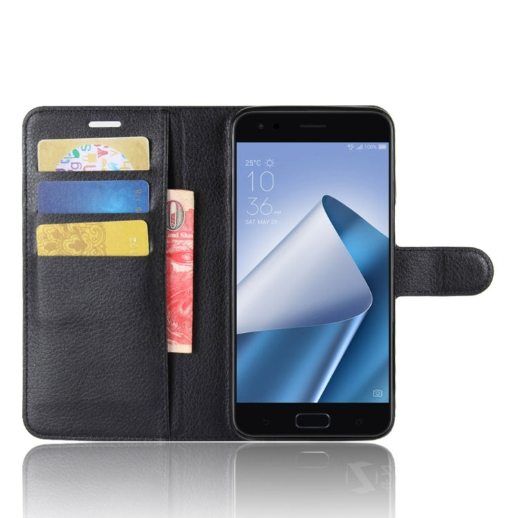 For Asus ZenFone 4 ZE554KL Litchi Texture Horizontal Flip Leather Case with Holder & Card Slots & Wallet