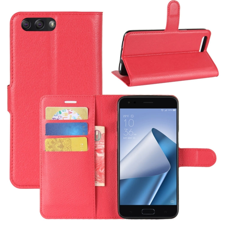 For Asus ZenFone 4 ZE554KL Litchi Texture Horizontal Flip Leather Case with Holder & Card Slots & Wallet