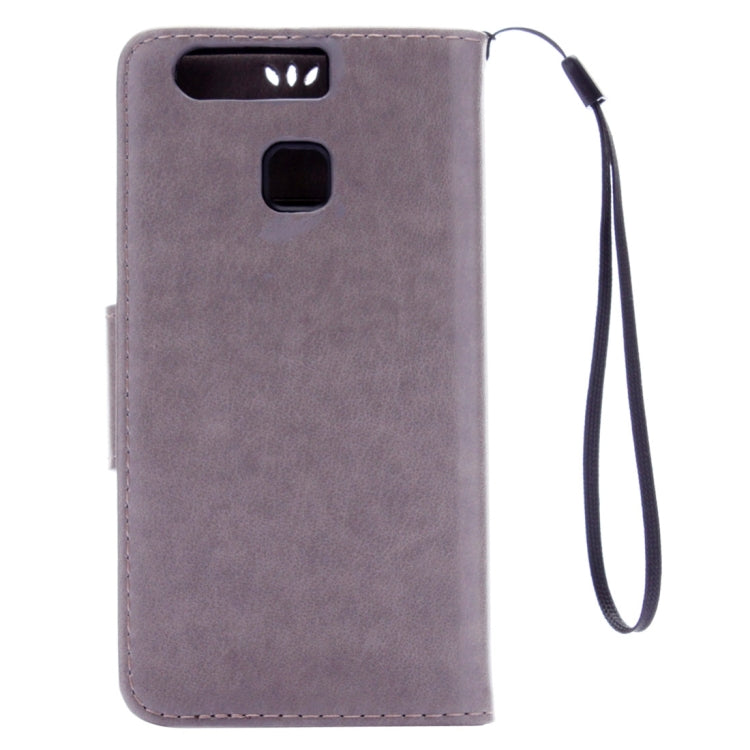For Huawei  P9 Butterflies Embossing Horizontal Flip Leather Case with Holder & Card Slots & Wallet & Lanyard