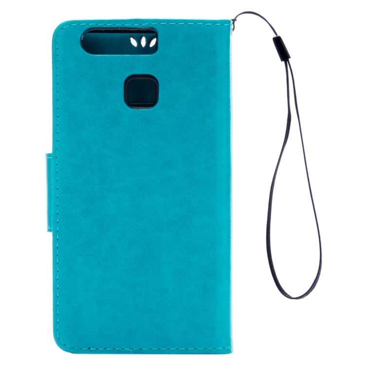 For Huawei  P9 Butterflies Embossing Horizontal Flip Leather Case with Holder & Card Slots & Wallet & Lanyard