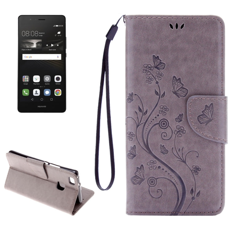 For Huawei  P9 Lite Butterflies Embossing Horizontal Flip Leather Case with Holder & Card Slots & Wallet & Lanyard