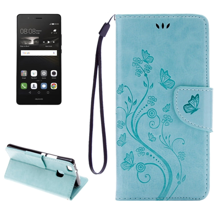 For Huawei  P9 Lite Butterflies Embossing Horizontal Flip Leather Case with Holder & Card Slots & Wallet & Lanyard