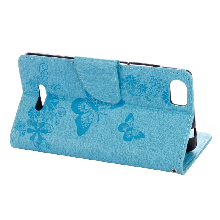 Butterflies Embossing Horizontal Flip Leather Case for Wiko Fever SE, with Holder & Card Slots & Wallet & Lanyard
