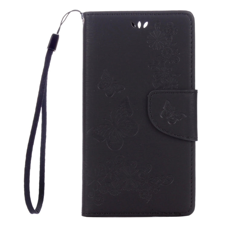 For Huawei  Honor 8 Butterflies Embossing Horizontal Flip Leather Case with Holder & Card Slots & Wallet & Lanyard