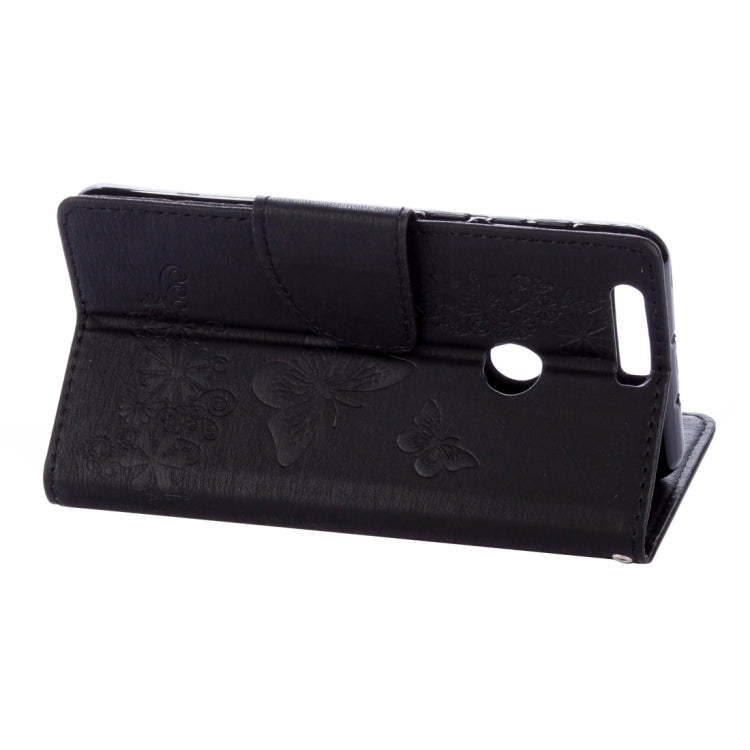 For Huawei  Honor 8 Butterflies Embossing Horizontal Flip Leather Case with Holder & Card Slots & Wallet & Lanyard