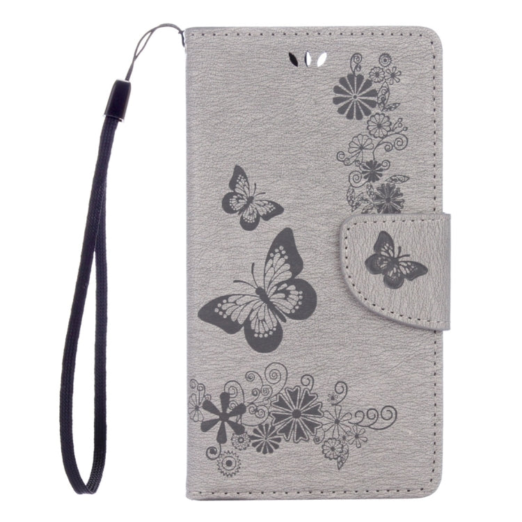 For Huawei  Honor 8 Butterflies Embossing Horizontal Flip Leather Case with Holder & Card Slots & Wallet & Lanyard