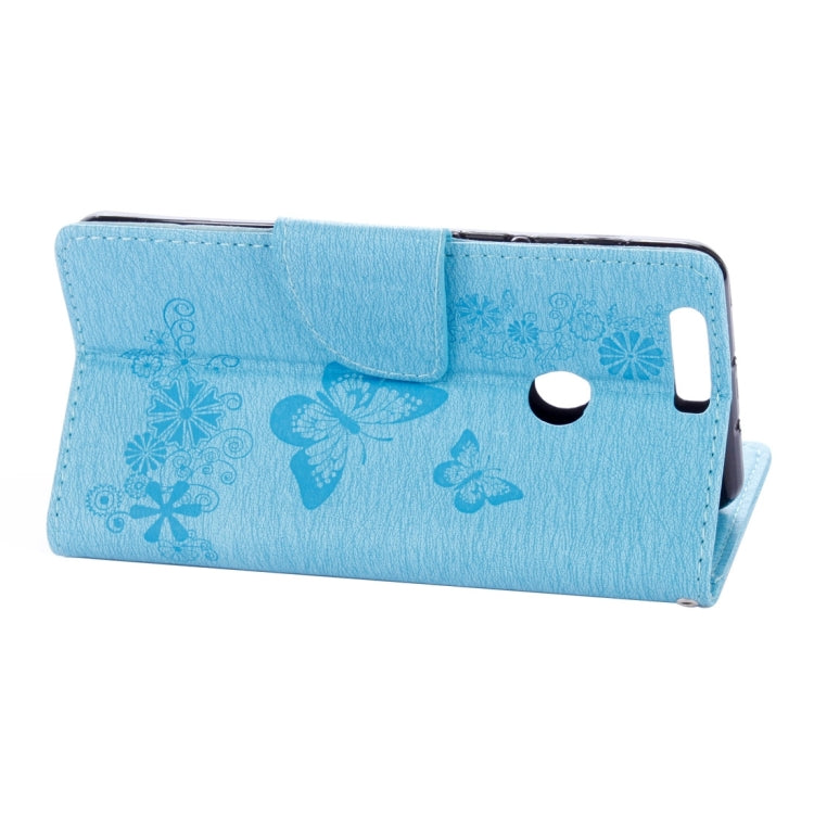 For Huawei  Honor 8 Butterflies Embossing Horizontal Flip Leather Case with Holder & Card Slots & Wallet & Lanyard