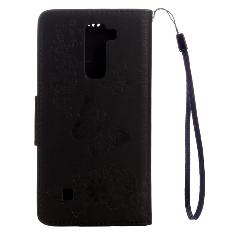 For LG Stylo 2 / LS775 Butterflies Embossing Horizontal Flip Leather Case with Holder & Card Slots & Wallet & Lanyard
