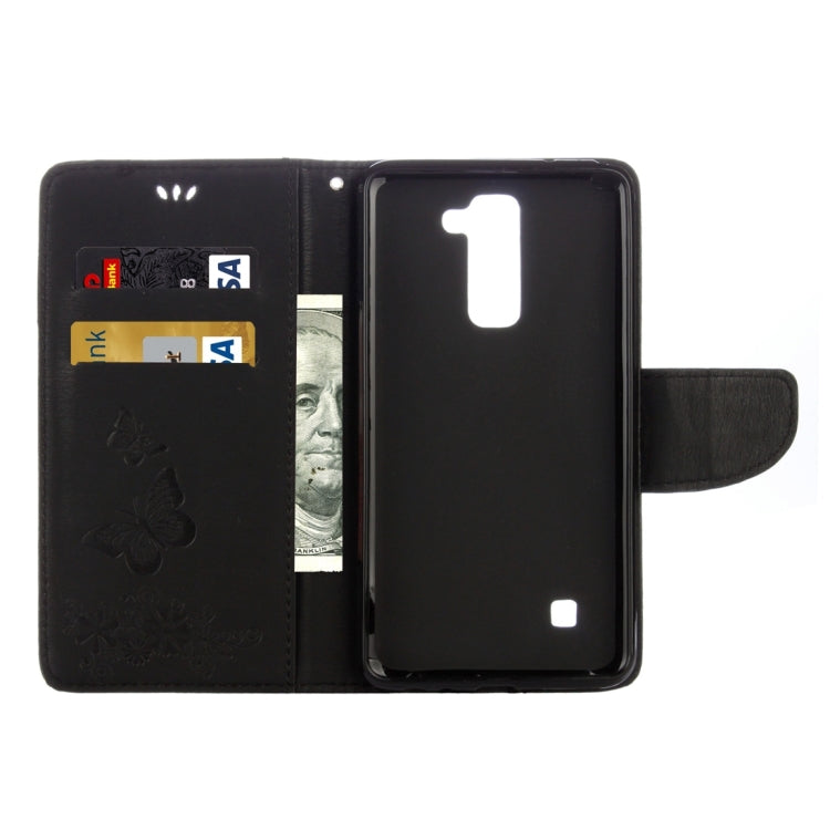 For LG Stylo 2 / LS775 Butterflies Embossing Horizontal Flip Leather Case with Holder & Card Slots & Wallet & Lanyard
