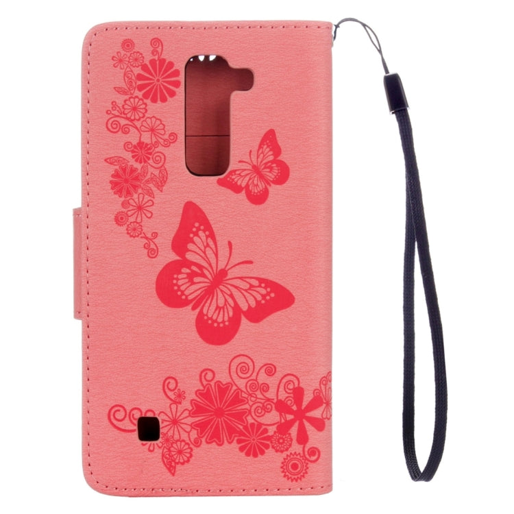 For LG Stylo 2 / LS775 Butterflies Embossing Horizontal Flip Leather Case with Holder & Card Slots & Wallet & Lanyard