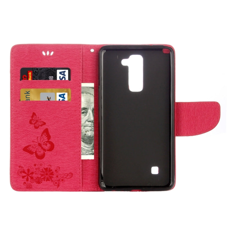 For LG Stylo 2 / LS775 Butterflies Embossing Horizontal Flip Leather Case with Holder & Card Slots & Wallet & Lanyard