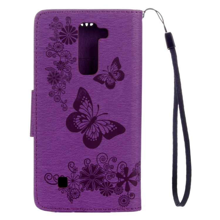 For LG Stylo 2 / LS775 Butterflies Embossing Horizontal Flip Leather Case with Holder & Card Slots & Wallet & Lanyard