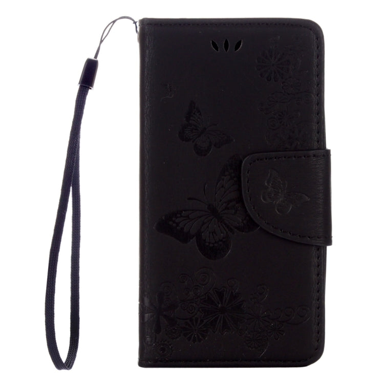 Butterflies Embossing Horizontal Flip Leather Case for Wiko Sunny, with Holder & Card Slots & Wallet & Lanyard