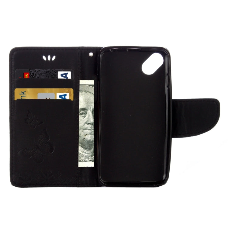 Butterflies Embossing Horizontal Flip Leather Case for Wiko Sunny, with Holder & Card Slots & Wallet & Lanyard