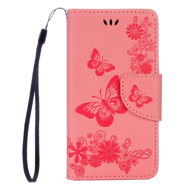 Butterflies Embossing Horizontal Flip Leather Case for Wiko Sunny, with Holder & Card Slots & Wallet & Lanyard
