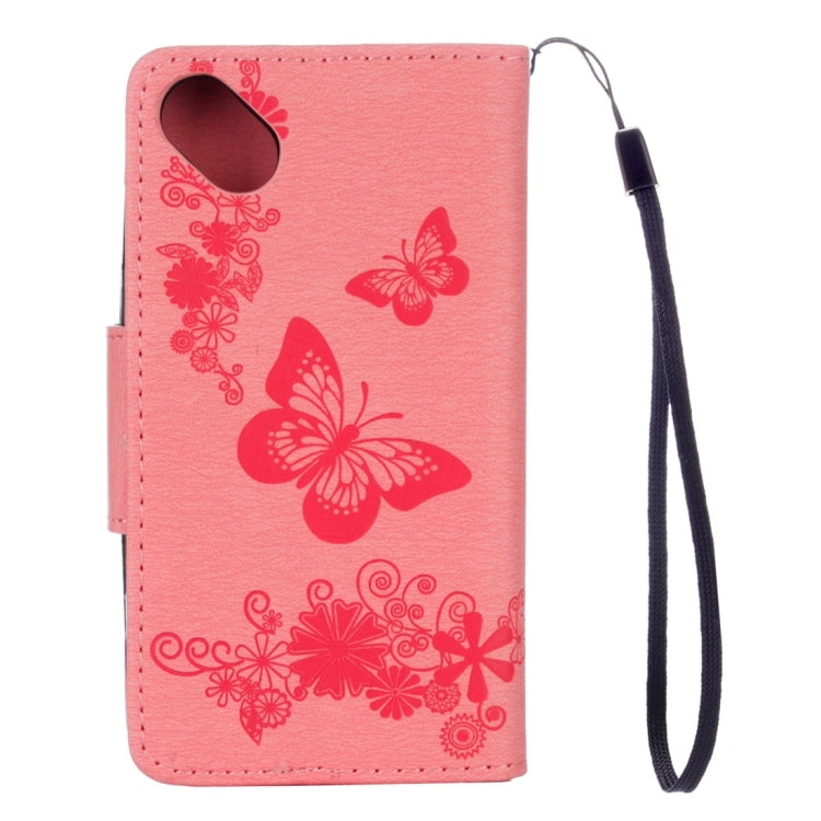 Butterflies Embossing Horizontal Flip Leather Case for Wiko Sunny, with Holder & Card Slots & Wallet & Lanyard