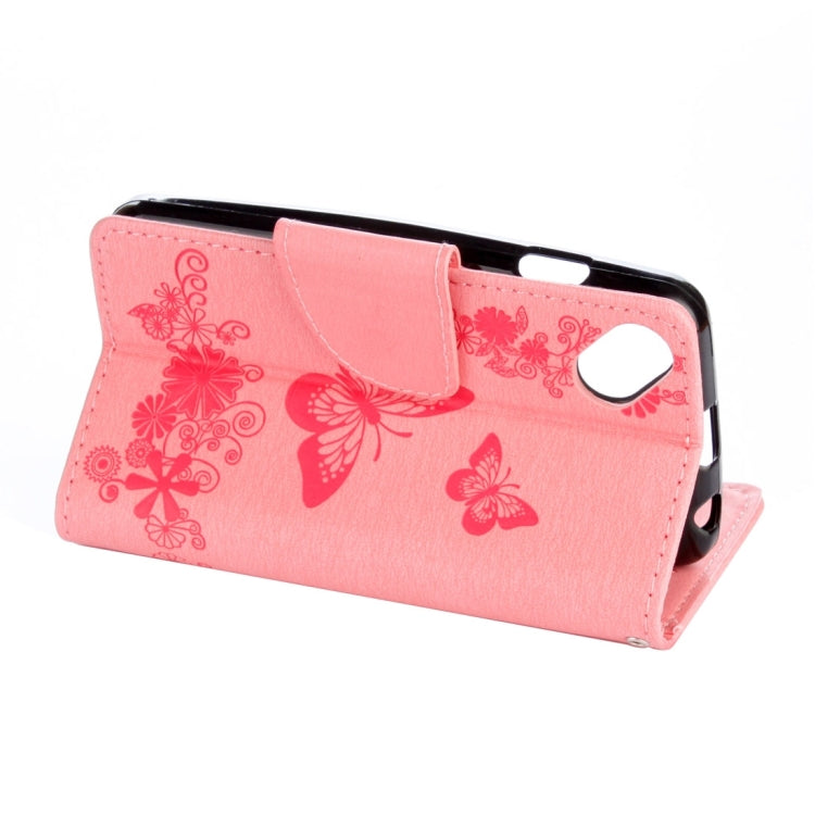 Butterflies Embossing Horizontal Flip Leather Case for Wiko Sunny, with Holder & Card Slots & Wallet & Lanyard