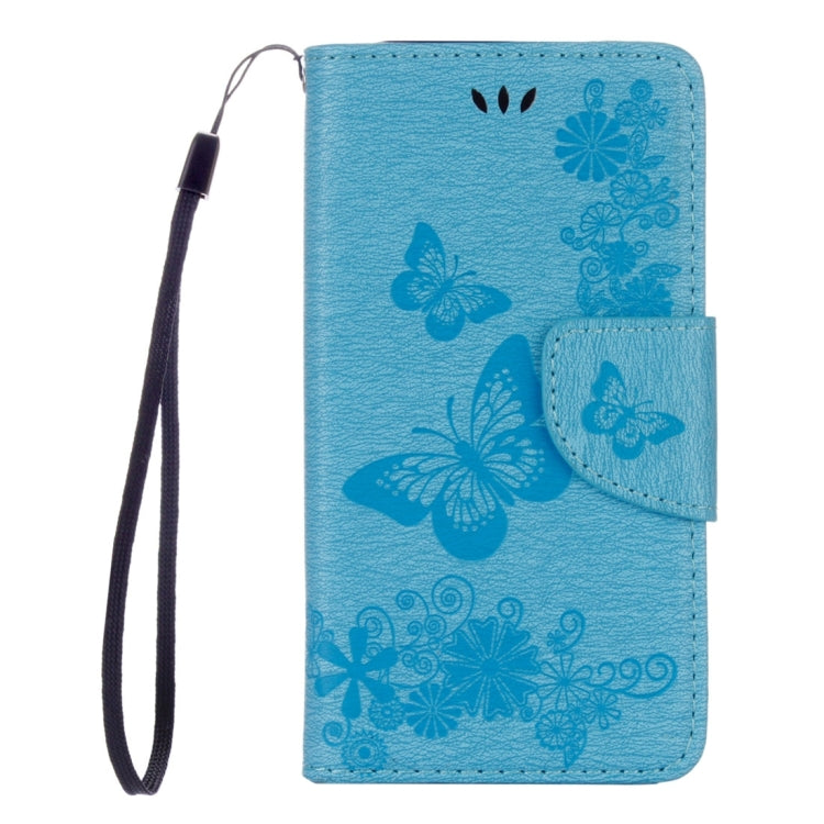 Butterflies Embossing Horizontal Flip Leather Case for Wiko Sunny, with Holder & Card Slots & Wallet & Lanyard