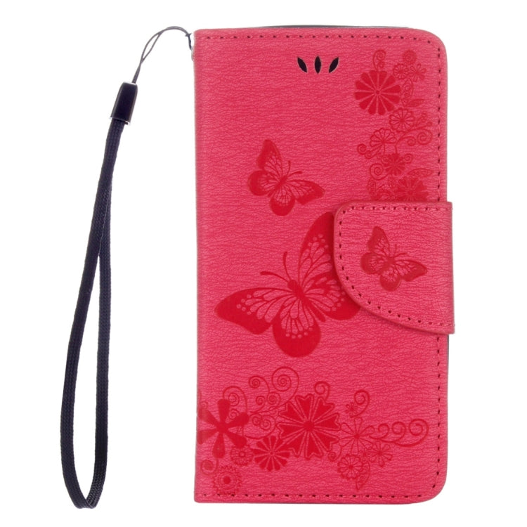 Butterflies Embossing Horizontal Flip Leather Case for Wiko Sunny, with Holder & Card Slots & Wallet & Lanyard