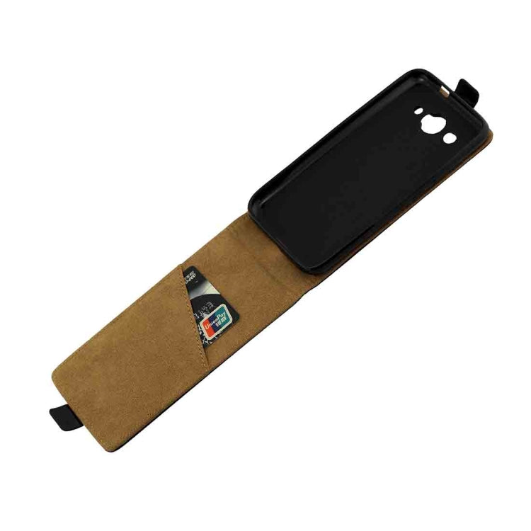 For Huawei  Y3 (2017) Vertical Flip Business Style Leather Case Cover with Card Slot (Black)