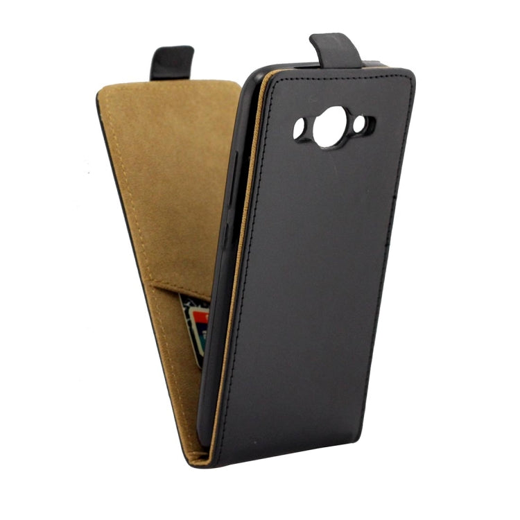 For Huawei  Y3 (2017) Vertical Flip Business Style Leather Case Cover with Card Slot (Black)