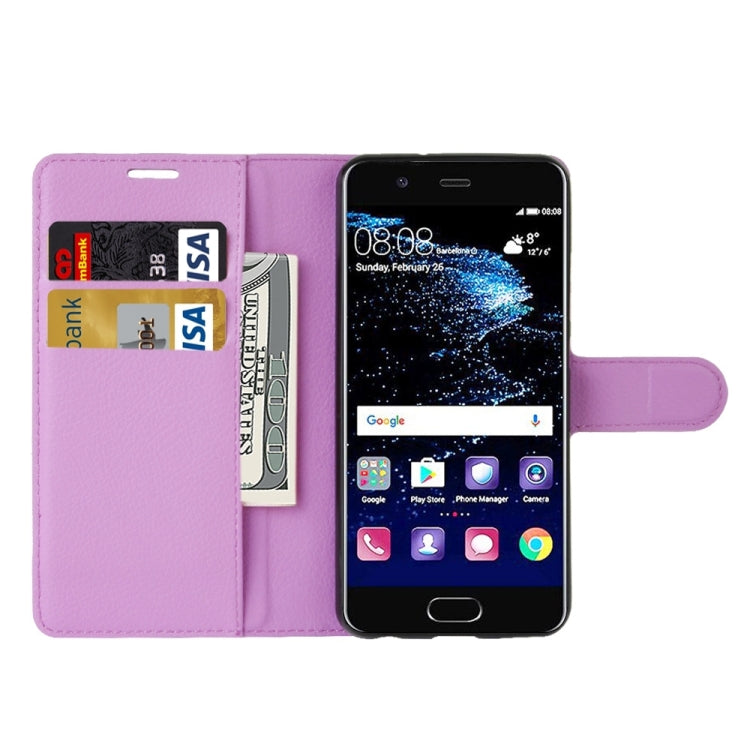 For Huawei  P10 Litchi Texture Horizontal Flip Leather Case with Magnetic Buckle & Holder & Card Slots & Wallet