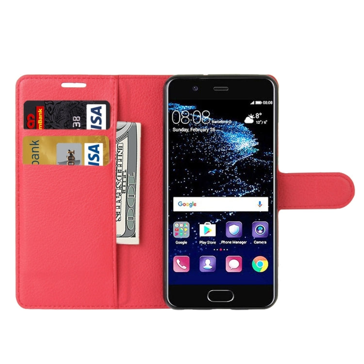 For Huawei  P10 Litchi Texture Horizontal Flip Leather Case with Magnetic Buckle & Holder & Card Slots & Wallet