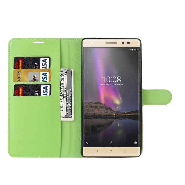 For Lenovo Phab 2 Pro Litchi Texture Horizontal Flip Leather Case with Magnetic Buckle & Holder & Card Slots & Wallet