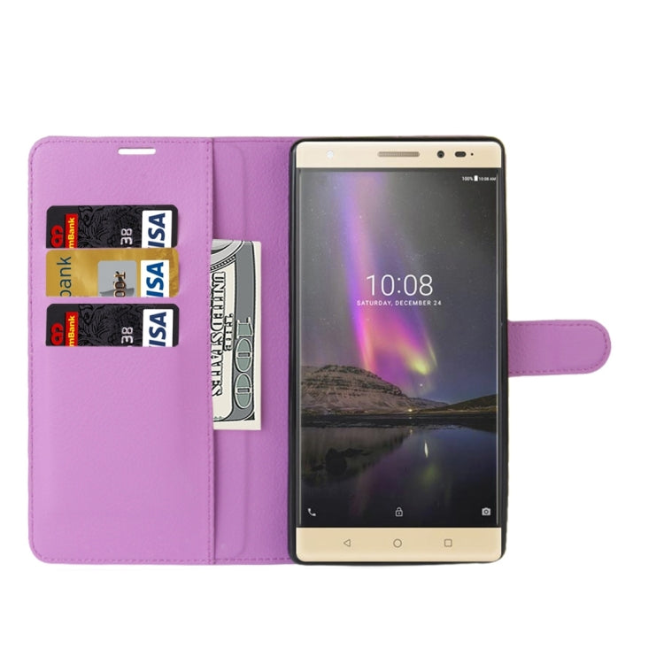 For Lenovo Phab 2 Pro Litchi Texture Horizontal Flip Leather Case with Magnetic Buckle & Holder & Card Slots & Wallet