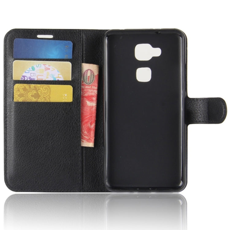 For BQ Aquaris V Plus Litchi Texture Horizontal Flip Leather Case with Holder & Card Slots & Wallet