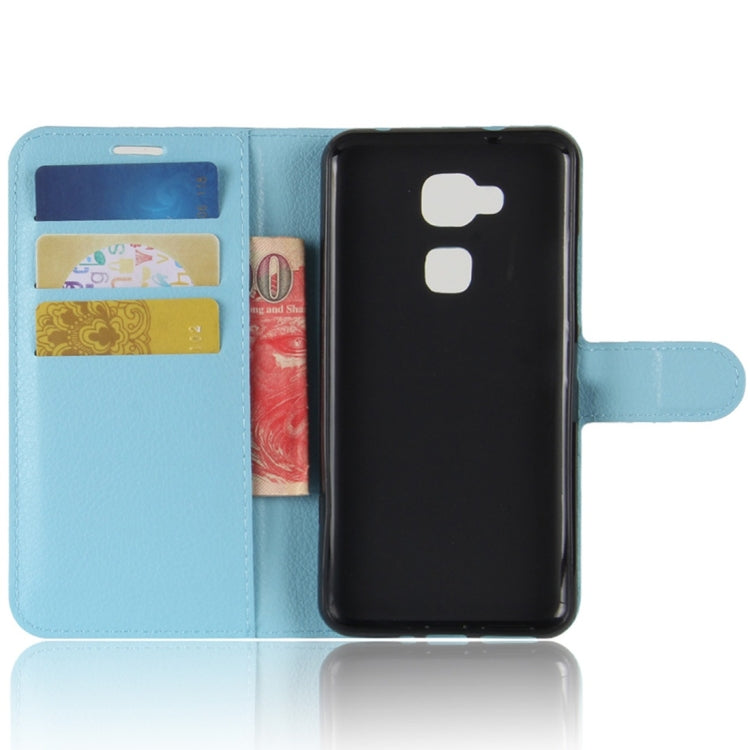 For BQ Aquaris V Plus Litchi Texture Horizontal Flip Leather Case with Holder & Card Slots & Wallet